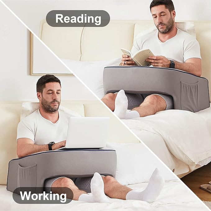 Reading Pillow for Gaming, Extra Large Arm Rest Pillow for Adult, Memory Foam Bed Rest Pillow for Reading